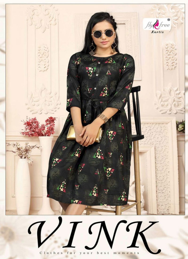 Fly Free Vink  Latest Fancy Designer Rayon Festive Kurti Catalog